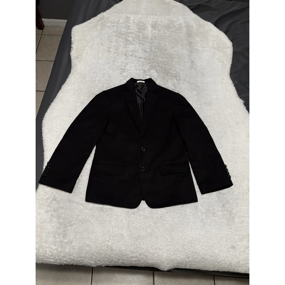 Calvin Klein Kids Size 8 Black Blazer Jacket Solid 2 Button Boys Formal